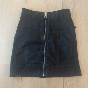 SOLD! All Saints Leather Mini Skirt